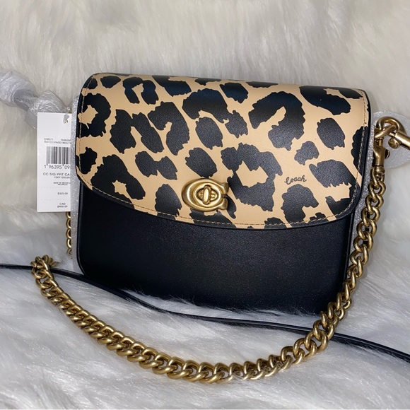 Coach Cassie Crossbody Bag 19 With Leopard Print New - Picture 16 of 16